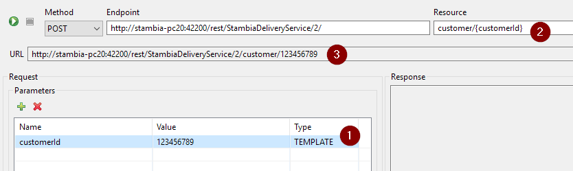 requestParameters template