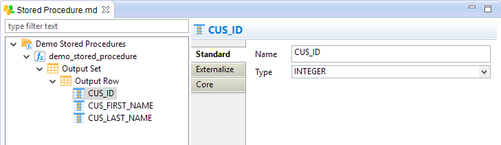 metadata output set output columns example